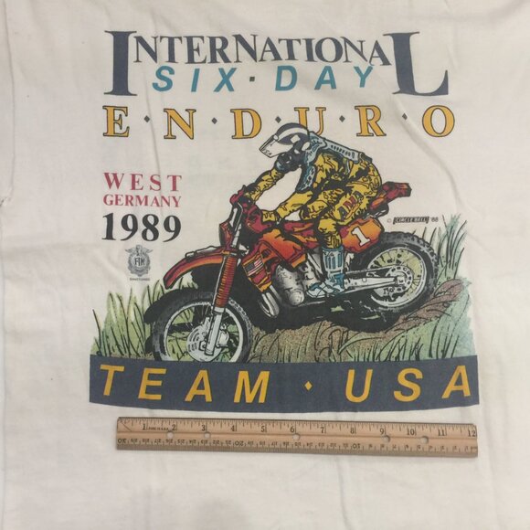 1989 ISDE 6 Days West Germany  Team USA T-Shirt - Picture 9 of 9